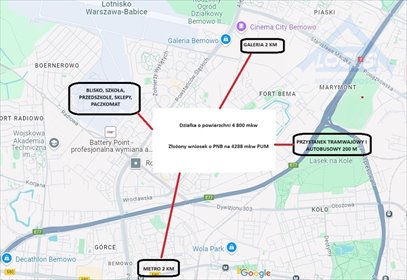 działka na sprzedaż 4799m2 działka Warszawa, Bemowo, Powstańców Śląskich