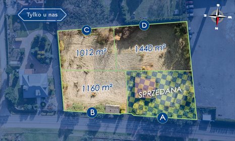działka na sprzedaż 1160m2 działka Wierzchowisko, Długa