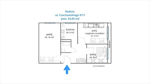 Sprzedam przestronne 3-pokojowe mieszkanie z balkonem w centrum Radomia mieszkanie Radom, Centrum, Czachowskiego