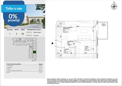 Na sprzedaż przestronne mieszkanie 38 m² z balkonem i garażem mieszkanie Osielsko, Aleja Adama Mickiewicza