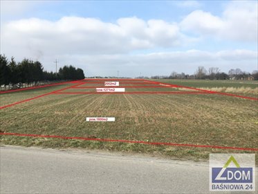 Na sprzedaż działka 1800 m² pod dom z płaskim dachem w Niemcach działka Rudka Kozłowiecka, Północna