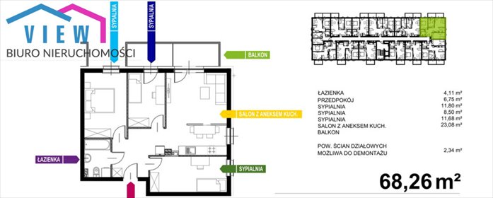 mieszkanie na sprzedaż 68m2 mieszkanie Gdańsk, Orunia Południe