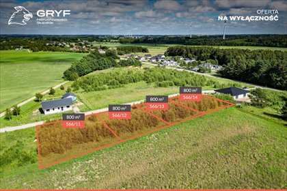 Działki 800 m² z pełnym uzbrojeniem w Strzelino - polecam! działka Strzelino, Pod Dębem