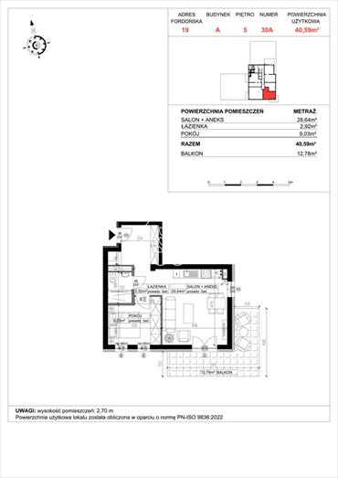 mieszkanie na sprzedaż 41m2 mieszkanie Bydgoszcz, Bartodzieje, Ceramiczna