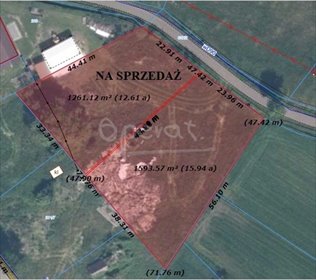 działka na sprzedaż 1260m2 działka Huta
