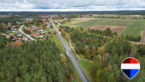 Działka inwestycyjna pod stację paliw i motel w Trzebielinie działka Bytowski, Leśna