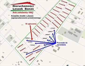 działka na sprzedaż 1830m2 działka Pokrzywno