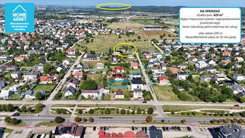 Polecam działkę 429 m² w Rumi z MPZP, płaski teren, nowoczesny dom z płaskim dachem działka Rumia, Wiśniowa