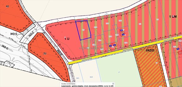 działka na sprzedaż 2068m2 działka Janczewice, Jaśminowa