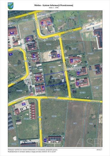 działka na sprzedaż 800m2 działka Mielenko, Chabrów