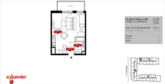 Elastyczne 35m² w sercu Jeżyc – inwestycja lub start mieszkanie Poznań, Jeżyce, Klemensa Janickiego