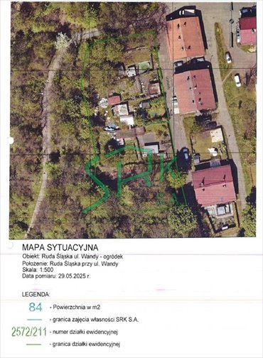 działka na wynajem 84m2 działka Ruda Śląska