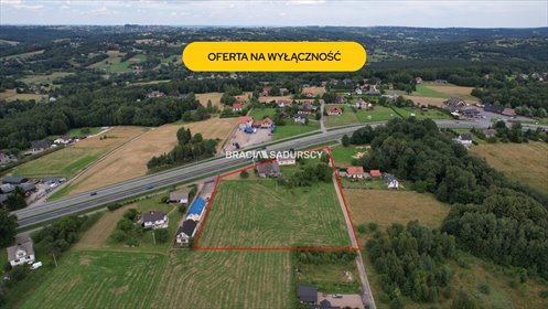Działka usługowa 1,2 ha przy Zakopiance w Głogoczowie działka Głogoczów