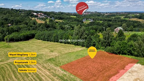 działka na sprzedaż 1118m2 działka Mogilany