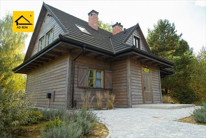 Stylowy dom z drewna Księżycowego, 130 m², tarasy dom Kębło, Kębło
