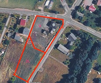 Działka inwestycyjna 5864 m² Wilchwy - pod usługi i stację paliw działka Wodzisław Śląski, Wilchwy, Turska