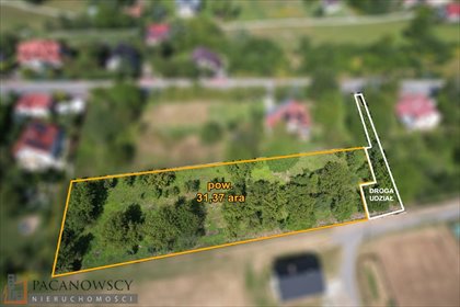 Do sprzedania działka 31,37 ara z potencjałem w Michałowicach działka Michałowice