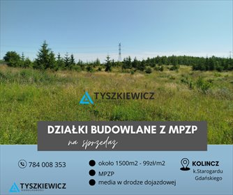 działka na sprzedaż 1492m2 działka Kolincz, Główna