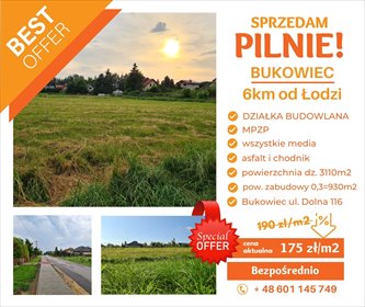 działka na sprzedaż Bukowiec Dolna 3110 m2