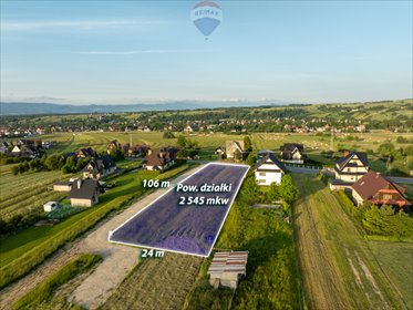 działka na sprzedaż 2545m2 działka Szaflary, Palenice