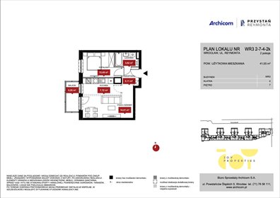 Apartament 41,55 m² z widokiem na Odrę - Kleczków mieszkanie Wrocław, Kleczków, Władysława Reymonta