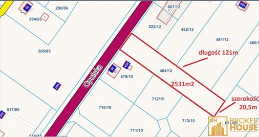 Działka budowlana 2531 m² z mediami (asfalt) w Łubnianach działka Jełowa