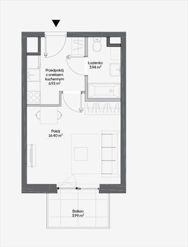 Na sprzedaż nowoczesne 27m² z szklarnią i świetną infrastrukturą mieszkanie Warszawa, Włochy, Raków, Fajansowa