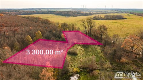 Na sprzedaż działka 3300 m² z warunkami zabudowy w Zagórzu działka Białogard, Pod miastem