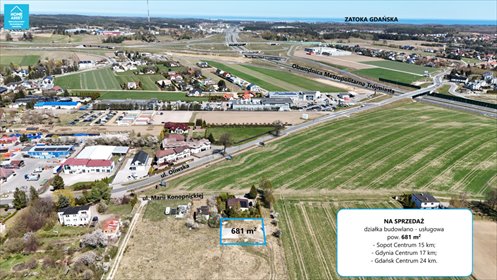 Do sprzedania działka 681 m² w Chwaszczynie z MPZP działka Chwaszczyno, Marii Konopnickiej