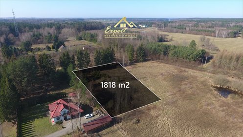 Działka 1818 m² z mediami i planem w spokojnej okolicy. działka Stare Jabłonki, Tęczowa
