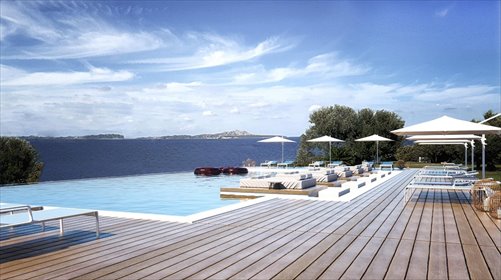 Ekskluzywny hotel z prywatną plażą i widokiem na Maddalena dom Baja Sardinia