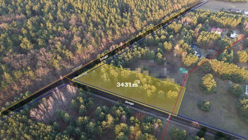 Działka 3431 m² pod dom w otoczeniu natury i udogodnień działka Łazy
