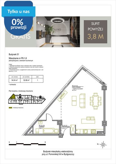 Przestronne 1-pokojowe mieszkanie w centrum Bydgoszczy mieszkanie Bydgoszcz, Centrum, Pomorska