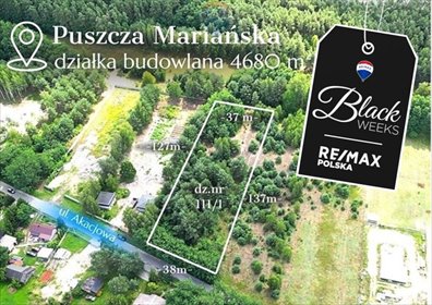 działka na sprzedaż 4680m2 działka Puszcza Mariańska, Akacjowa