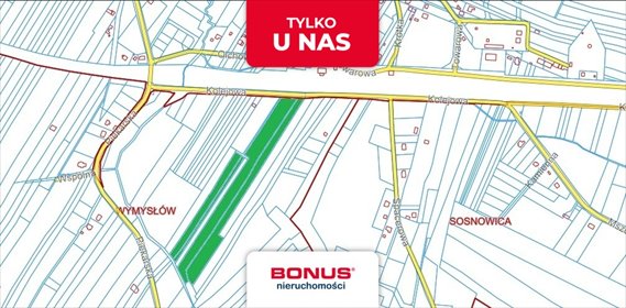 Działka 3,49 ha pod zabudowę wielorodzinną i usługi działka Wymysłów, Kolejowa