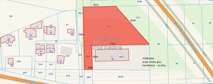Zapraszam do zakupu działki 3300 m² pod magazyn i usługi w Włochach działka Warszawa, Włochy, Paluch, Na Skraju