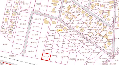 Na sprzedaż działka budowlana 1000 m² w Łodzi Górnej działka Łódź, Górna, Młynek, Mysłowicka