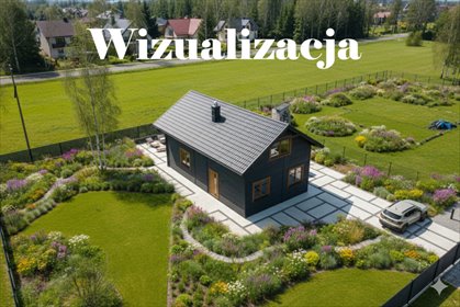 Nowoczesny dom szkieletowy 120m² na dużej działce 1079 m² dom Dębe Wielkie, Botaniczna