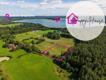 Urokliwa działka 6500 m² pod zabudowę letniskową przy jeziorze działka Brajniki