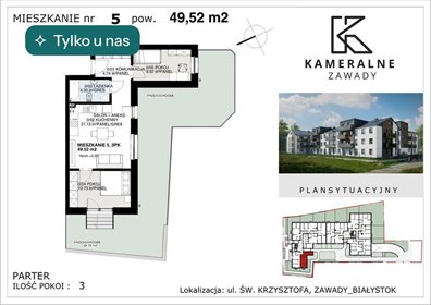 mieszkanie na sprzedaż 50m2 mieszkanie Białystok, Zawady