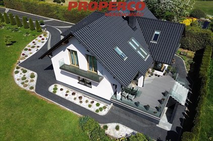Nowoczesny dom 7 pokoi z kominkiem i tarasem (178,7 m²) dom Oblęgorek