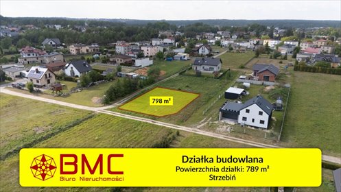 działka na sprzedaż 798m2 działka Strzebiń, Kazimierza Ostrowskiego