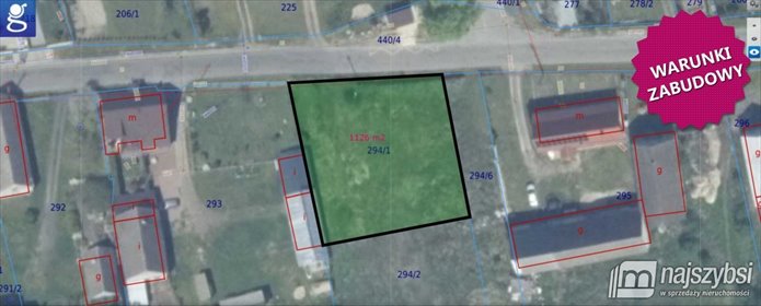 działka na sprzedaż 1126m2 działka Kościuszki, Wieś