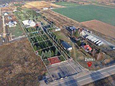 działka na sprzedaż 829m2 działka Żółtki