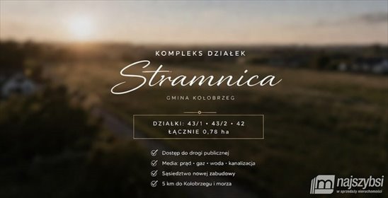 działka na sprzedaż 7800m2 działka Stramnica