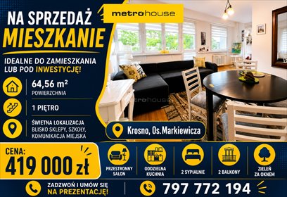 Przestronne 3-pokojowe mieszkanie z balkonami w centrum Krosna mieszkanie Krosno