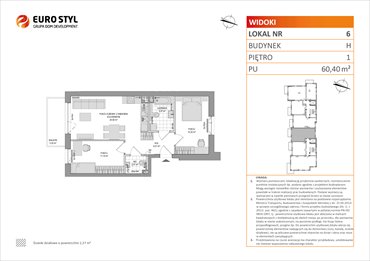 rzut mieszkanie na sprzedaż 60m2 mieszkanie Rumia, Zagórze, Wyżynna