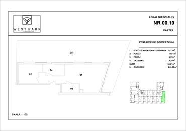 rzut mieszkanie na sprzedaż 55m2 mieszkanie Kołobrzeg, Wylotowa 6