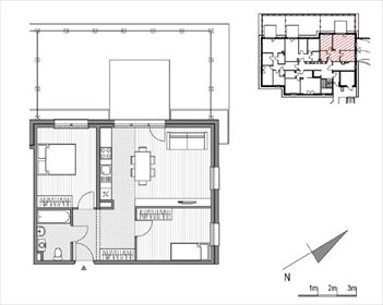 rzut mieszkanie na sprzedaż 59m2 mieszkanie Kraków, ul.Stawowa 242 i 242A