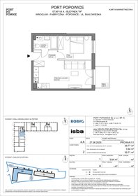 rzut mieszkanie na sprzedaż 39m2 mieszkanie Wrocław, Fabryczna, Białowieska 91a